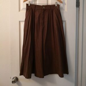 Vintage Cotton Blend Walking Skirt